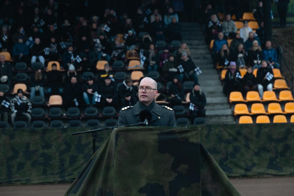 Fältandakt på självständighetsdagens riksparad i Kouvola 6.12.2025
