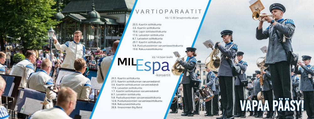 INSTÄLLD Vaktparad och MIL-Espa: Dragonmusikkåren och Mikael Konttinen