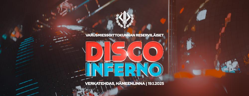 Soittokuntien reserviläisten Disco Inferno -konsertti Hämeenlinnan Verkatehtaalla