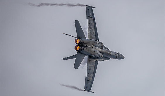 F/A-18 Hornet ilmassa.