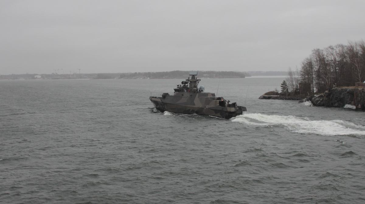 Missile boat FNS Hanko at Sea
