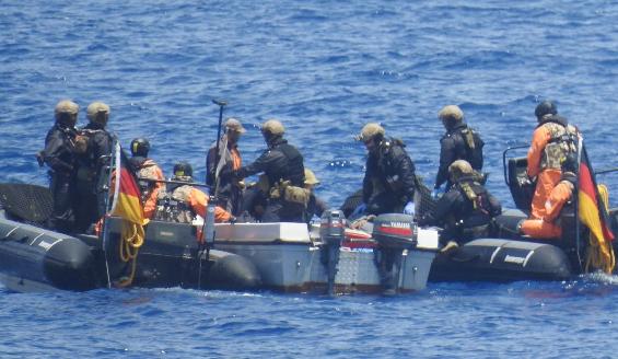 Finnish Navy boarding team in Operation Sophia. Photo: EUNAVFORMED